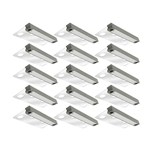 GKOLED 20-Pack 6.8 Inches Low Voltage Hardscape Light with Frosted Lens, 12V AC/DC Retaining Wall Lighting, 4W 2700K Paver Wall Lights, Outdoor Step Lights, Die-cast Aluminum Housing, Gray, UL Listed - color: Gray, size: Frosted Lens-20 Pack