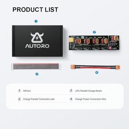 AB15 4 Port/Channel Parallel LiPo Battery Balance Charing Board for 2S-8S