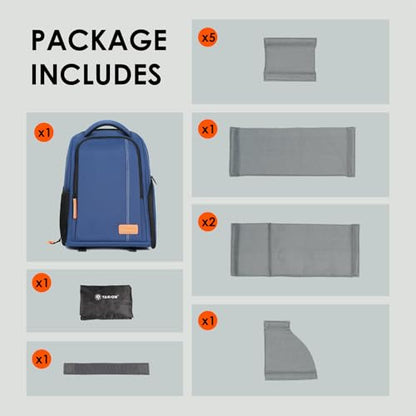 TARION Camera Backpack for Photographers Compact 15L, TB04 Blue - color: Blue