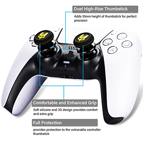 FPS Thumbstick Extender & Printing Rubber Silicone Grip Cover 2 Sets for PS5 & PS4 Controller (SAS Who Dares Wins) - color: 5