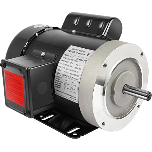 1HP General Electric Motor Single Phase 3450 RPM 115/230V 56C Frame CW/CCW - size: 1HP