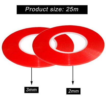 Pimoys Double Sided Phone Repair Tape, 2 Rolls, 2mm/3mm x 25m Clear