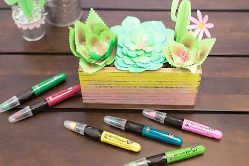 Marabu Art Crayon Shimmer Bundle – 9 Radiant Colors, Watercolor Crayons for Stunning Effects & Blended Artwork