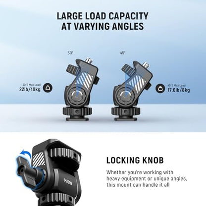 NEEWER Field Monitor Mount Holder with Cold Shoe Adapter 360 Swivel 180 Tilt Anti Twist Screw/Cleaning Cloth, Compatible with Atomos Ninja 5"/7" Camera Monitor Compatible with SmallRig Cam Cage, MA019 - style: MA019