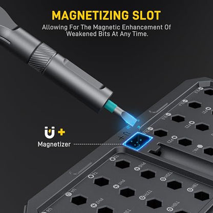 42 in 1 Magnetic Screwdriver Set, Multi Bit Ratcheting Screwdriver Set - color: Grey, size: 42 PCS