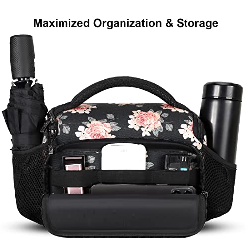 DOMISO Camera Bag Case Waterproof Anti-shock Shoulder Bag, Flower - color: Flower