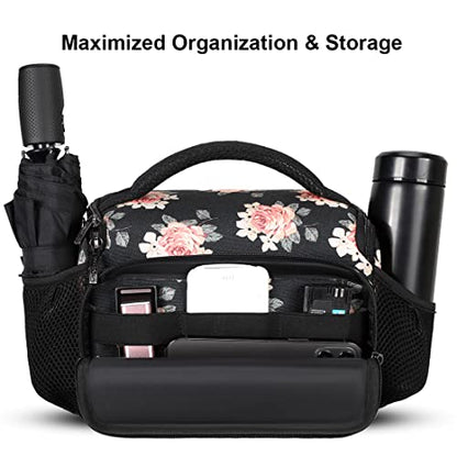 DOMISO Camera Bag Case Waterproof Anti-shock Shoulder Bag, Flower - color: Flower