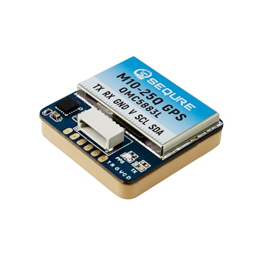 SEQURE M10-25Q FPV GPS Module with QMC5883L Compass Dual Protocol Upgraded 10th Generation Chip Fast Satellite Positioning for FPV Racing Drones - size: M1025Q