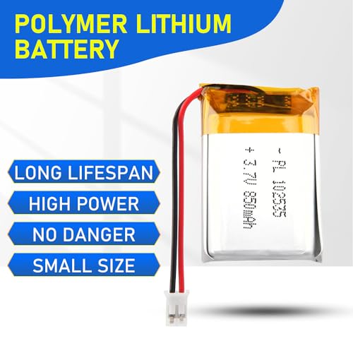 102535 3.7V Lipo Battery 850mAh 102535 Rechargeable Lithium - size: 102535 850mAh