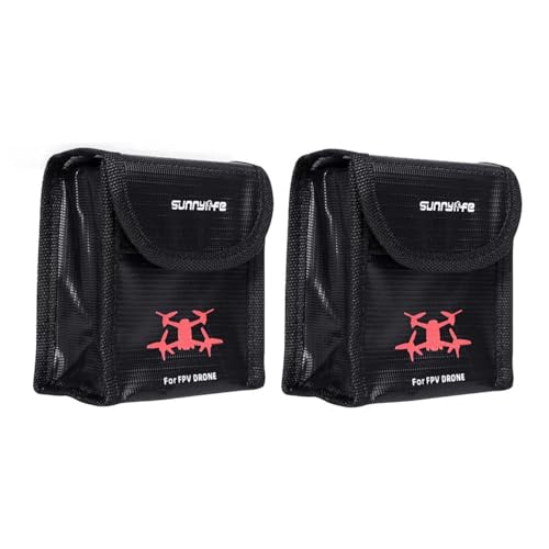 RotorLogic LiPo Battery Safety Storage Bag for 1PC DJI FPV Drone Flight Battery (2-Pack)