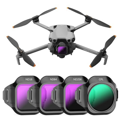 FPVtosky ND & CPL Filter Set Compatible with DJI Mini 5 Pro, Multi-Coated Optical Glass Filter Drone Camera Accessories (4 Pack-CPL+ND16/64/256)