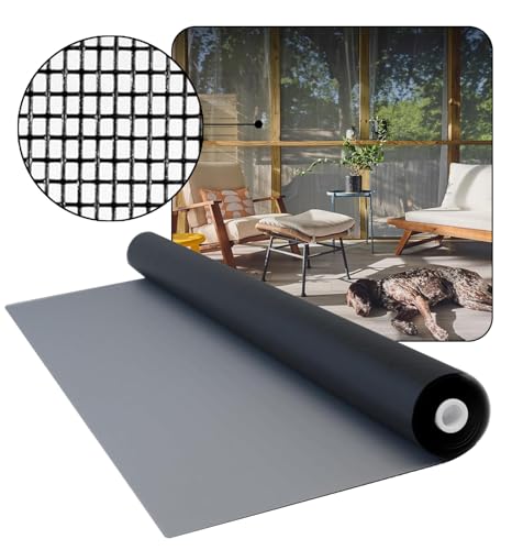 DOCAZOO Window Screen Mesh 48 in x 100 in - color: Charcoal, size: 48 in x 100 ft