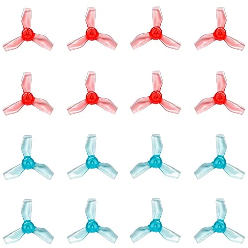 Gemfan 1219 1.2-Inch 3-Blade 1.0mm Shaft PC FPV Drone Props, 8CW + 8CCW