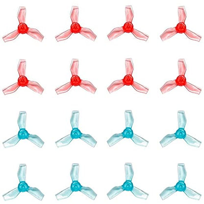 Gemfan 1219 1.2-Inch 3-Blade 1.0mm Shaft PC FPV Drone Props, 8CW + 8CCW