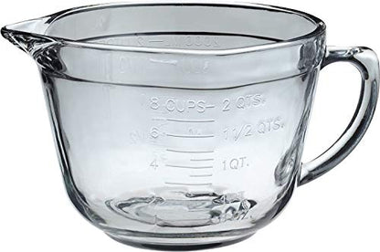 Anchor Hocking Batter Bowl, 2 Quart Glass Mixing Bowl - color: Clear, size: 1 Count