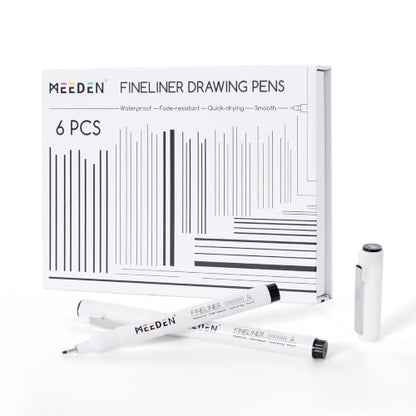 MEEDEN Micro Fineliner Drawing Pens: 1mm Needle Nib, 6 Pack, Black Ink - style: 1mm Needle Nib