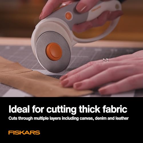 Fiskars 60mm Titanium Rotary Cutter Blade Replacements for Fabric, 2-Pack - size: 60mm, style: 2 Pack - Titanium