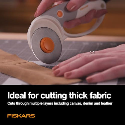 Fiskars 60mm Titanium Rotary Cutter Blade Replacements for Fabric, 2-Pack - size: 60mm, style: 2 Pack - Titanium