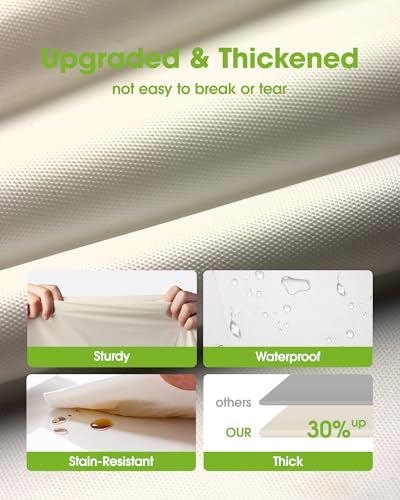Pureegg Plastic Table Cloth Disposable 6 Pack, 54 x 108 Inch, Beige - color: Ivory, size: 54" X 108" Rectangle