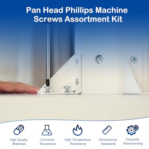 MroMax 640Pcs M3 Phillips Pan Head Machine Screws Kit with Nuts & Washers - size: M3 Assortment Kit