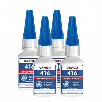 416 Super Bonder Instant Adhesive Clear for High Temp & Vibration 20g Suitable for Metal Plastic and Rubber 4 Pack - size: 416, style: 4 Pack