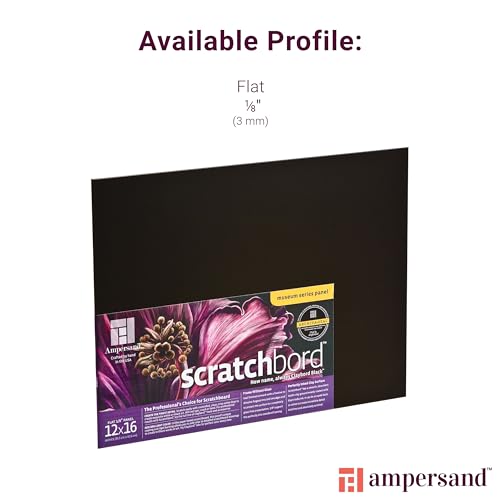 Ampersand Scratchbord | 14x18 | 1/8" Flat | Professional Scratch Art Panel - size: 14" x 18"