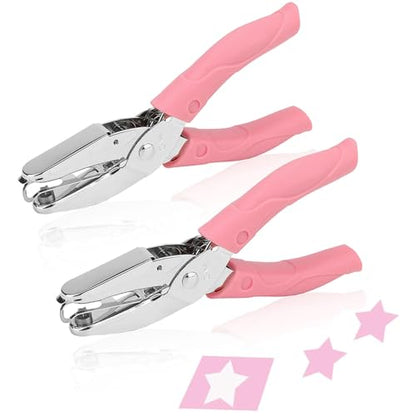 Rongon 1/4in Star Shaped Hole Puncher, 2PCS Single Paper Punch - size: 2 Pcs Star Shaped