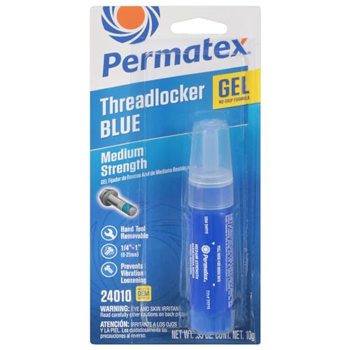 Permatex 24010 Medium Strength Threadlocker Blue Gel, 10 g Gel Twist Applicator - size: 10 ml, style: Gel - Medium Strength