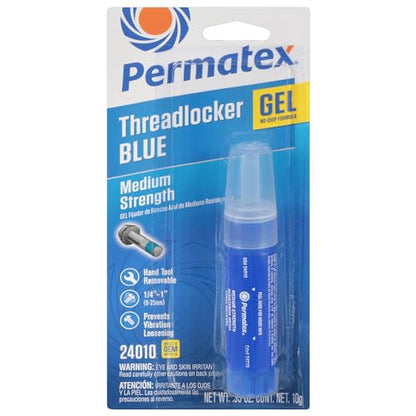 Permatex 24010 Medium Strength Threadlocker Blue Gel, 10 g Gel Twist Applicator - size: 10 ml, style: Gel - Medium Strength