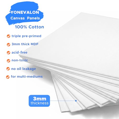 Canvas Boards for Painting, 48pcs Multi-Size Paint Canvas Art Supplies Gift - size: 48pcs