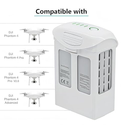 Phantom 4 Battery, 5870mAh Intelligent Flight Battery Replacement, Compatible with Phantom 4Pro V2.0, P4 Advanced, and Phantom 4 RTK Drones - Up to 30 Mins Flight Time