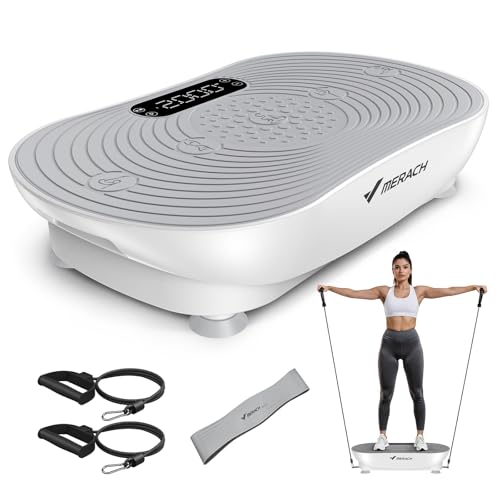 Merach V33 Pro Vibration Plate Exercise Machine with Touchscreen, 99 Speeds - color: White