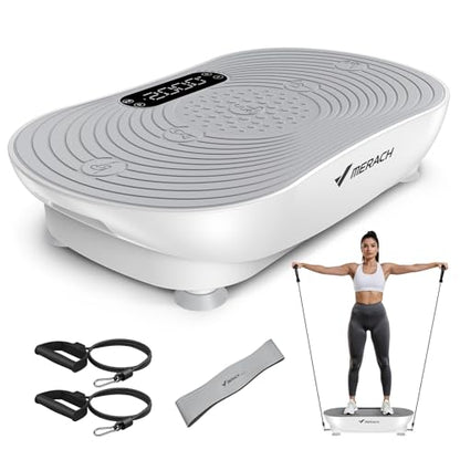 Merach V33 Pro Vibration Plate Exercise Machine with Touchscreen, 99 Speeds - color: White