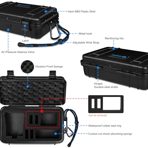 Lekufee Travel Waterproof Hard Case for DJI Osmo 360, Battery, and other Accessories(Case & Bag Only)