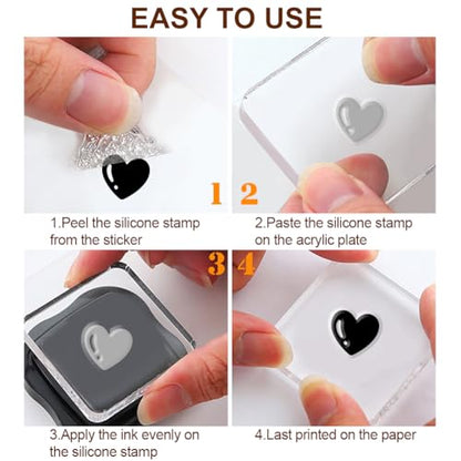 6 Pcs Greeting Words Clear Stamps for Card Making 20 Ink Pad - style: 29Pcs Greetings Blessings Stamps