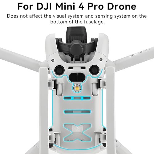 Landing Gear for Mini 4 Pro Foldable Extended Heightening Landing Legs Protector Kit Compatible with DJI Mini 4 Pro Drone Fly Accessories