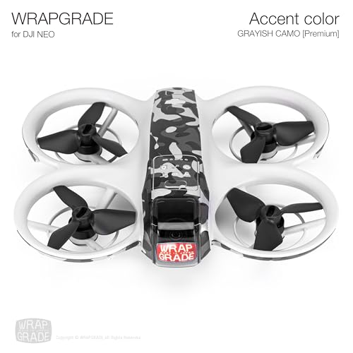 Wrapgrade for DJI NEO Accent Color Sticker (Grayish CAMO) - color: Grayish Camo