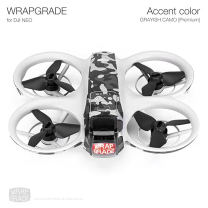 Wrapgrade for DJI NEO Accent Color Sticker (Grayish CAMO) - color: Grayish Camo