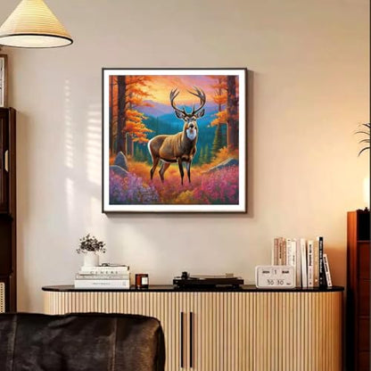 FHBUBPUP Deer Diamond Art Kits for Adults, Autumn Diamond Painting Kits