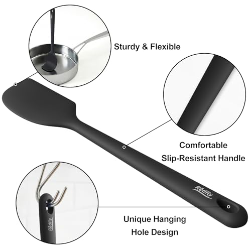 Redfly 5-Piece Food-Grade Silicone Spatula Set for Baking, Heat-Resistant