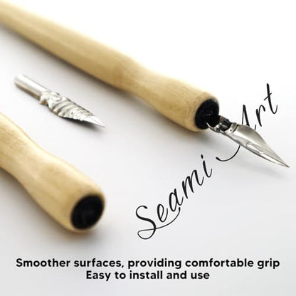 10PCS Dip Pen Nib Holder Calligraphy Pen Holders Nibs