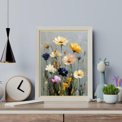 2 Pack Flowers Paint by Numbers Kit for Adults Beginner (Without Frame) - color: YH03844