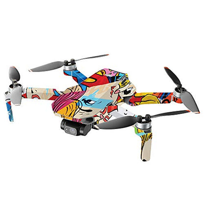 MIGHTY SKINS Compatible with DJI Mini 2 Portable Drone - Cartoon Mania | Protective, Durable, and Unique Vinyl Decal wrap Cover | Easy to Apply, Remove, and Change Styles | Made in The USA - color: Cartoon Mania