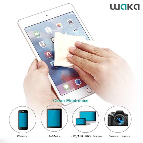 waka 10 Pack Microfiber Cleaning Cloth, 6x7 Lint Free Cloth for Eyeglasses