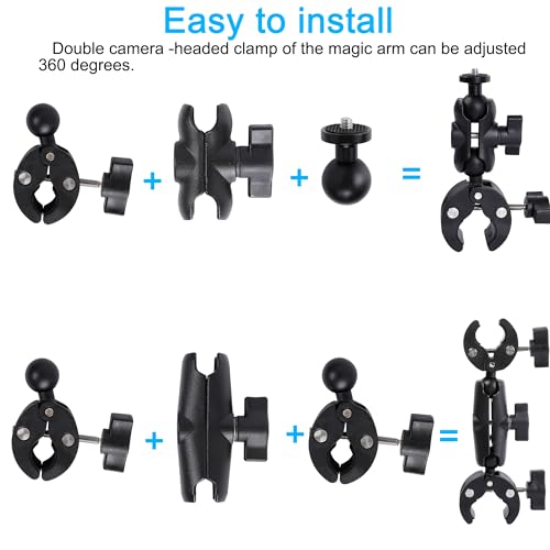 Motorcycle Mount kit for Insta360 X6 X5 X4 X3 X2 DJI OSMO 360 GoPro MAX 2