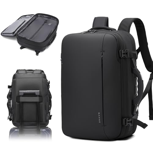 BANGE Air Compression System Backpack with electronic scaleVacuum Compression Travel Backpack,Expandable Backpacks with Pump for Airplanes (With Air Pump) - style: With Air Pump