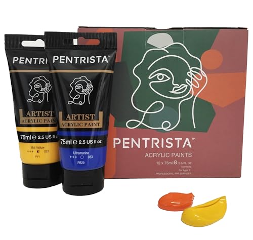 Professional Heavy Body Acrylic Paint Sets-12 Colors(75ml/2.54oz) - color: 12 colors