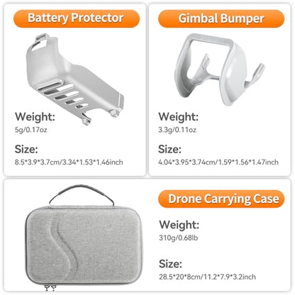 DJI NEO Accessories Kit Combo, with Hard Shell Carrying Case, Drone Gimbal Protective Cover, Battery Protector (Only for DJI RC-N2 / RC-N3 Controller)