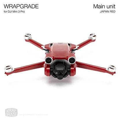WRAPGRADE Skin Stickers Compatible with DJI Mini 3 Pro | Main Unit (Japan RED) - color: Japan Red