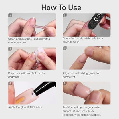CurvLife Shrot Square Press On Nails, Line Art Red, Soft Gel - color: line art nails